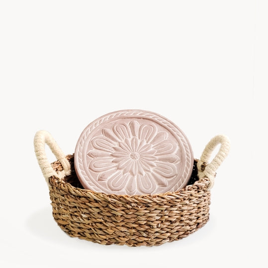 Bread Warmer & Wicker Basket