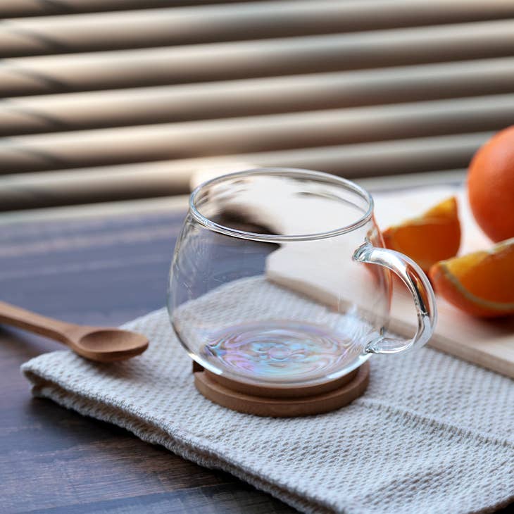 Glass Serving Mug & Bamboo lid