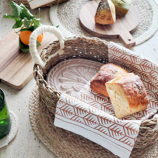 Bread Warmer & Wicker Basket