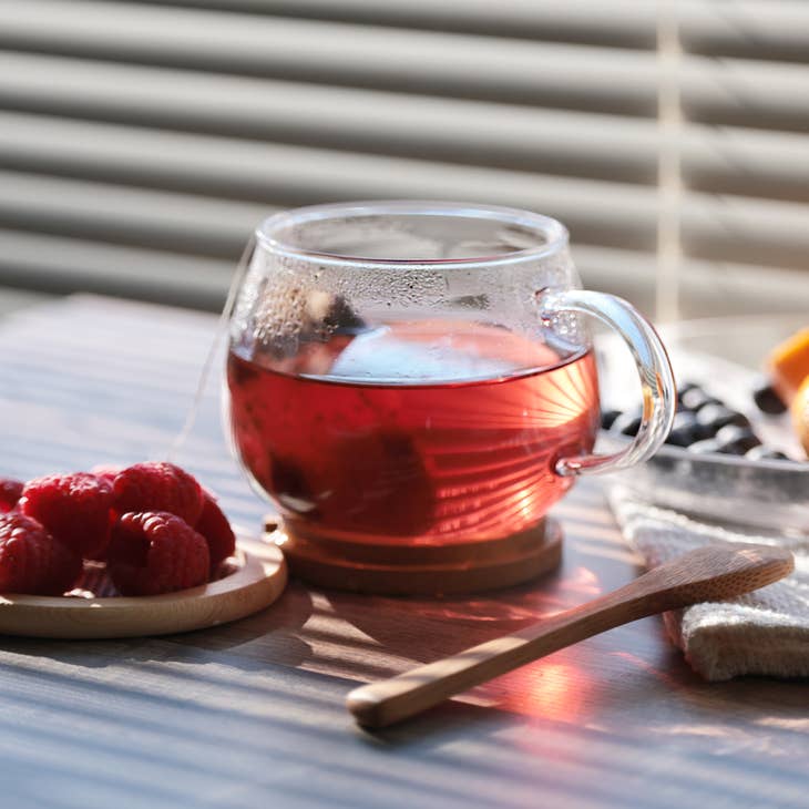 Glass Serving Mug & Bamboo lid