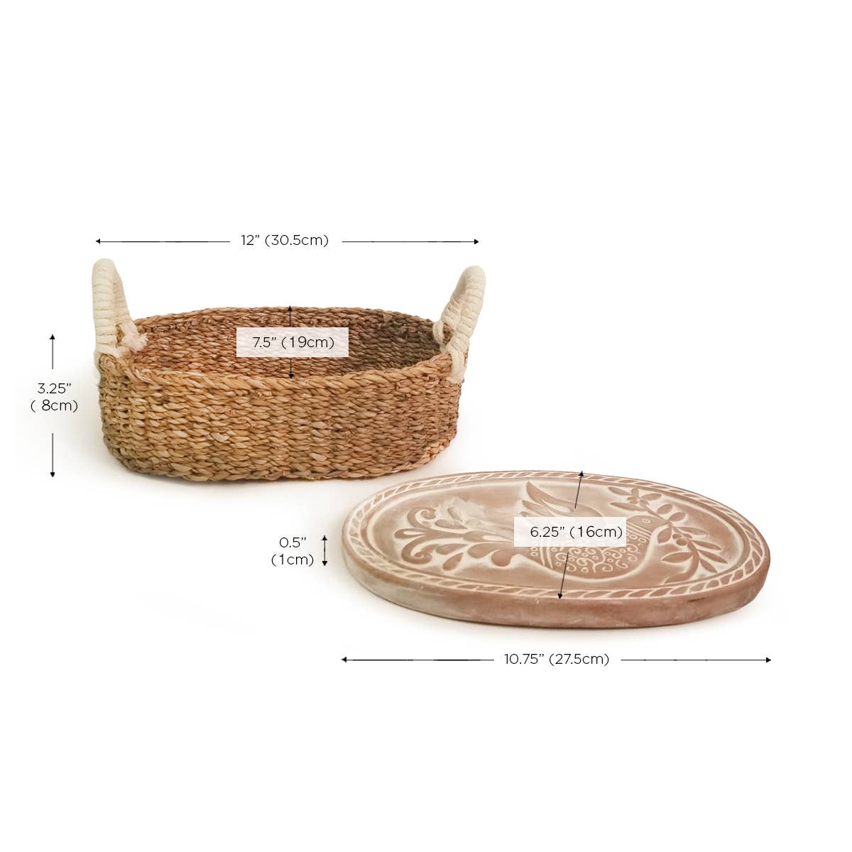 Bread Warmer & Wicker Basket