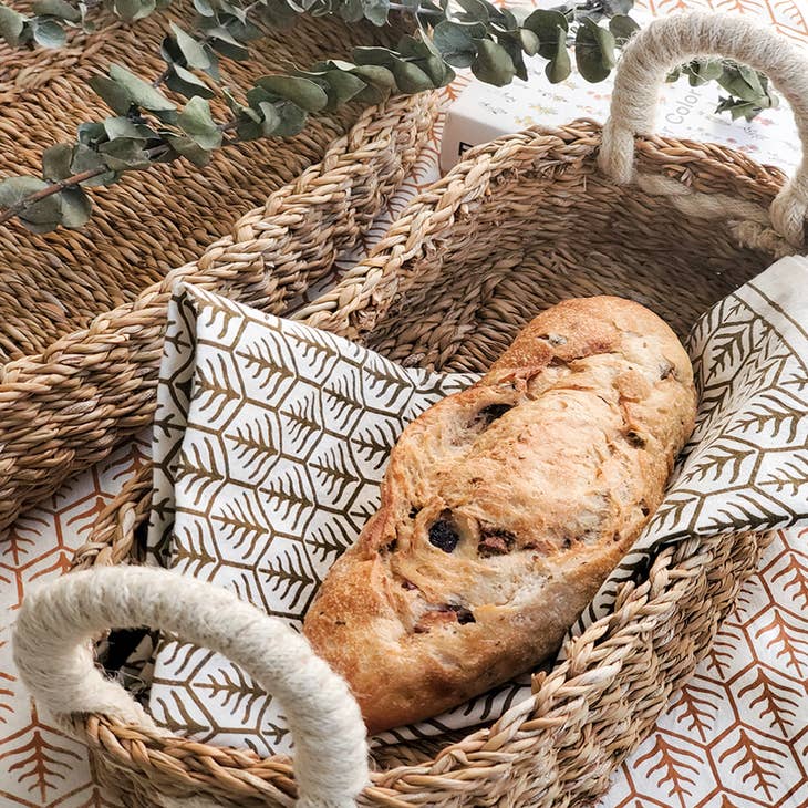 Handwoven Savar Oval Bread Basket