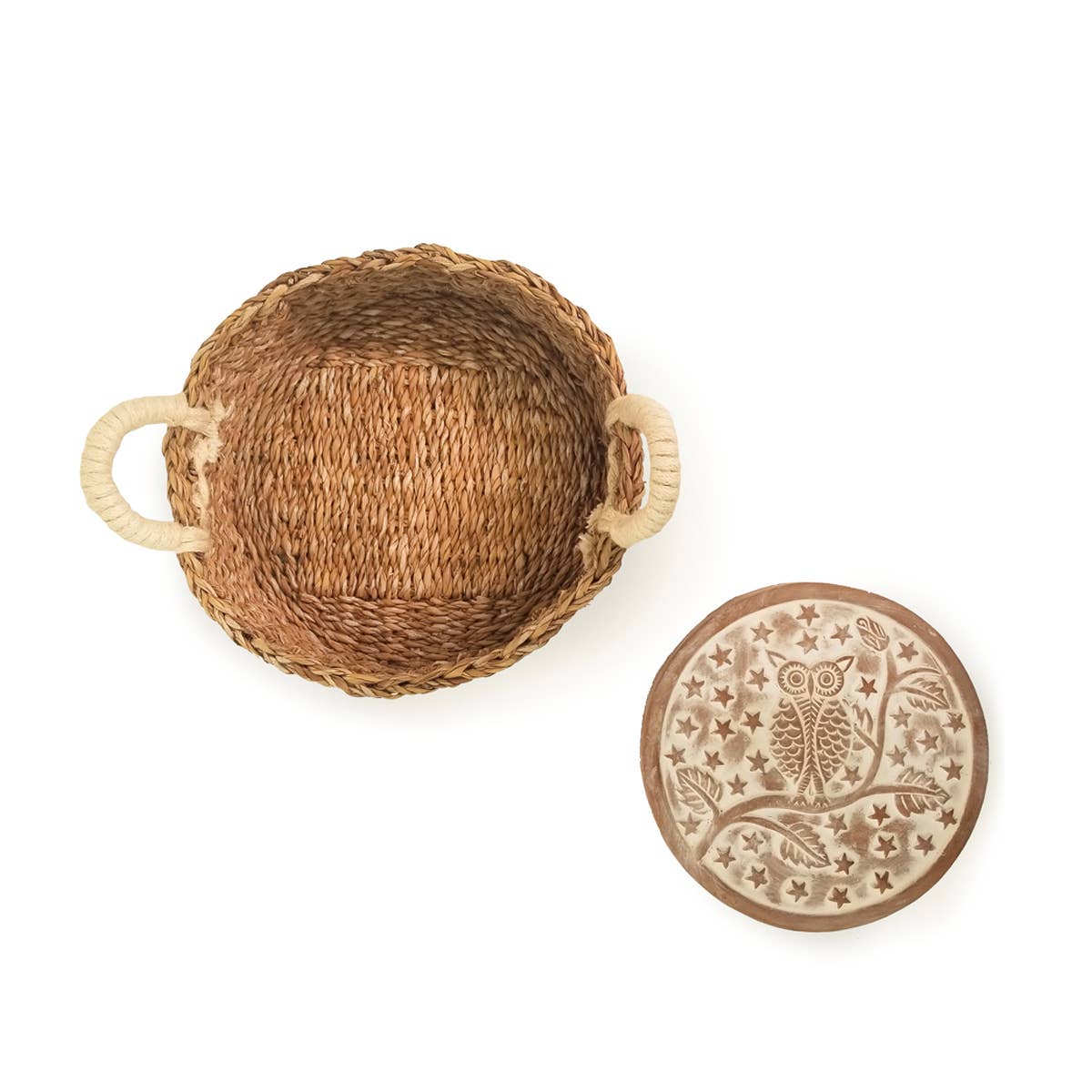 Bread Warmer & Wicker Basket