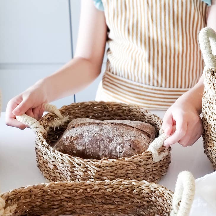 Handwoven Savar Oval Bread Basket