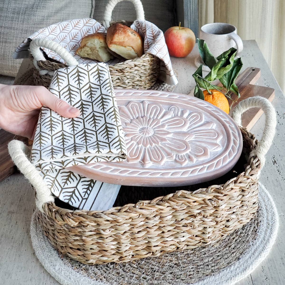 Bread Warmer & Wicker Basket – Mountain Home Crockery