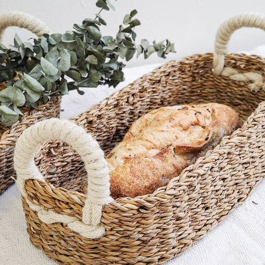 Handwoven Savar Oval Bread Basket